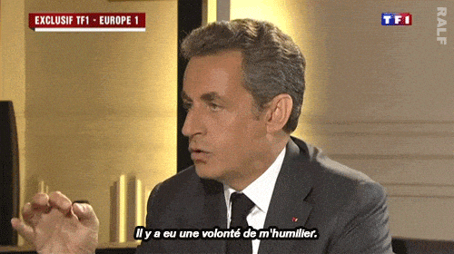 Nicolas Sarkozy lors d'une interview